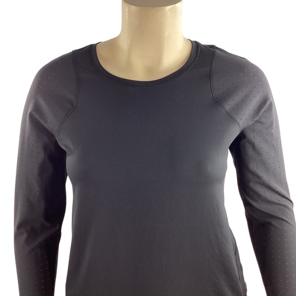 Lululemon Mind Over Miles Long Sleeve Top Black Size 10 - Picture 2 of 6